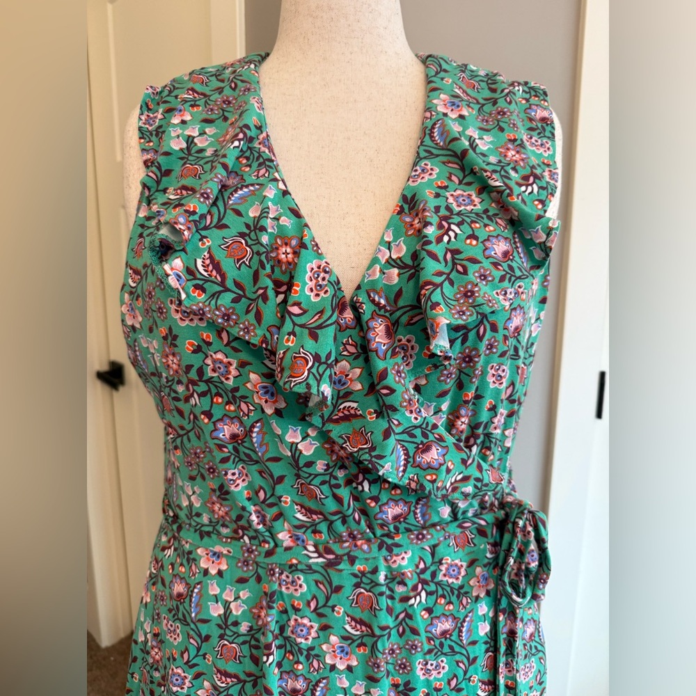 Green Boden Saskia Jersey Wrap Dress 20 - Picture 8 of 15